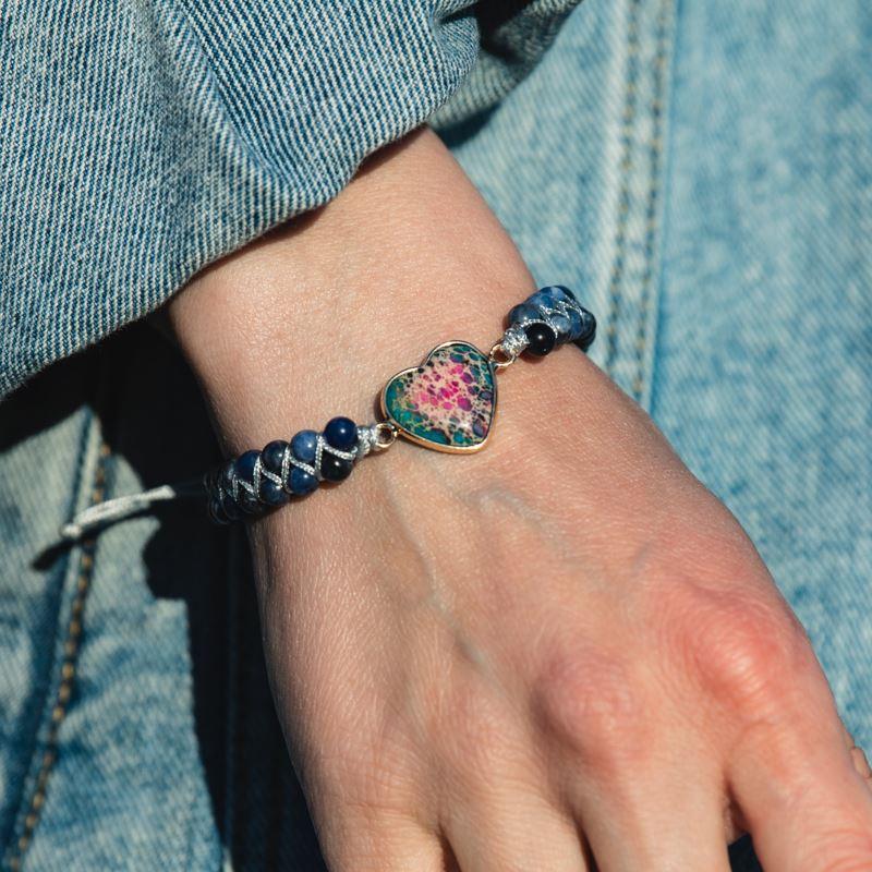 Armband "Blaues Passions-Herz"