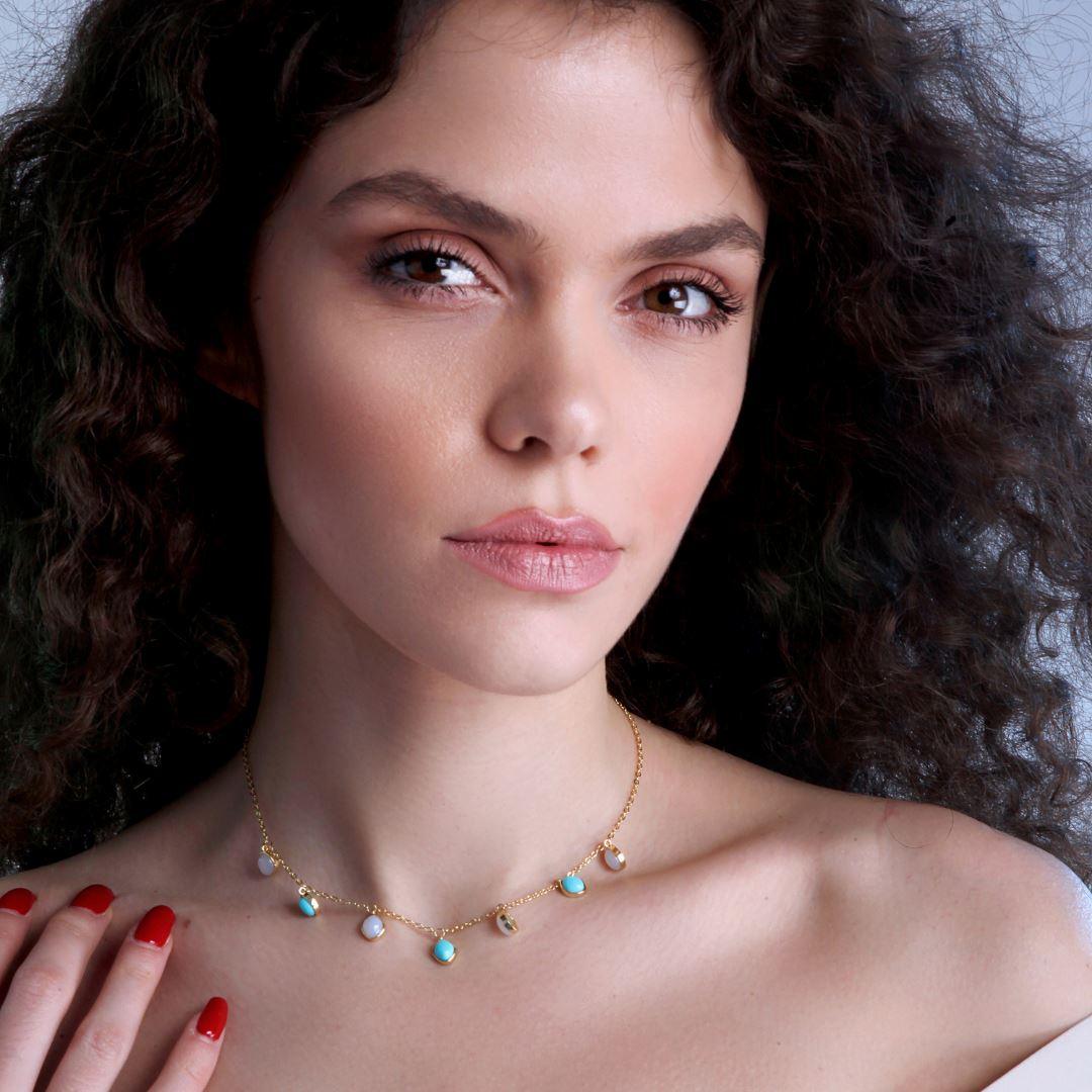 Das gute Leben: Achat- & Türkiskette