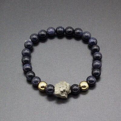 Armband "Astraler Wächter" aus Onyx und Pyrit