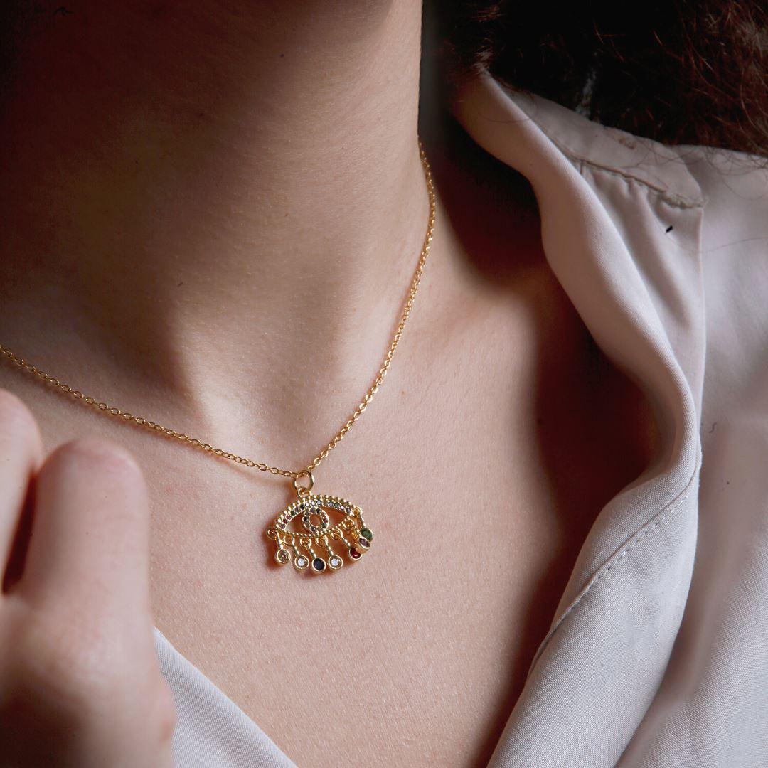 Halskette "Reiner Positiver Schutz" mit Evil Eye