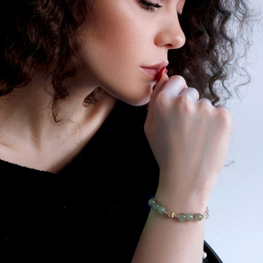 Hetian Jade-Armband "Lucky Grace"