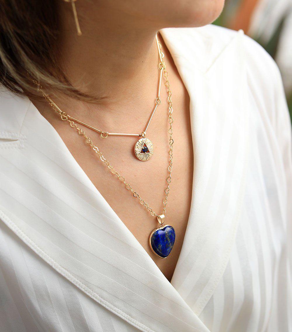 "Auge der Vorsehung": Schutzkette aus Lapislazuli