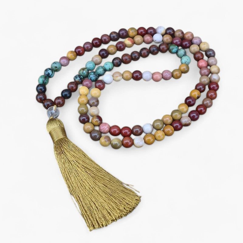 Mala + Armband Set für erdende Mookaite