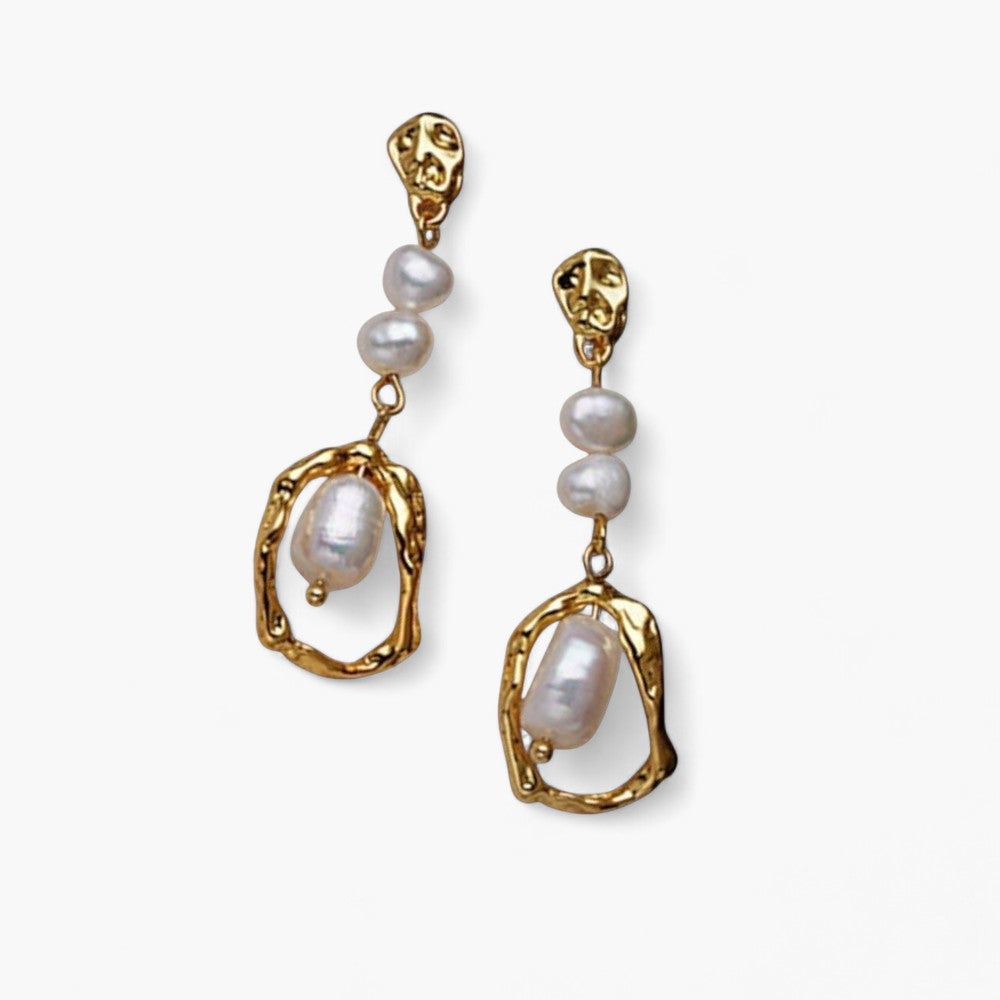 Elegante Perlen-Statement-Ohrringe