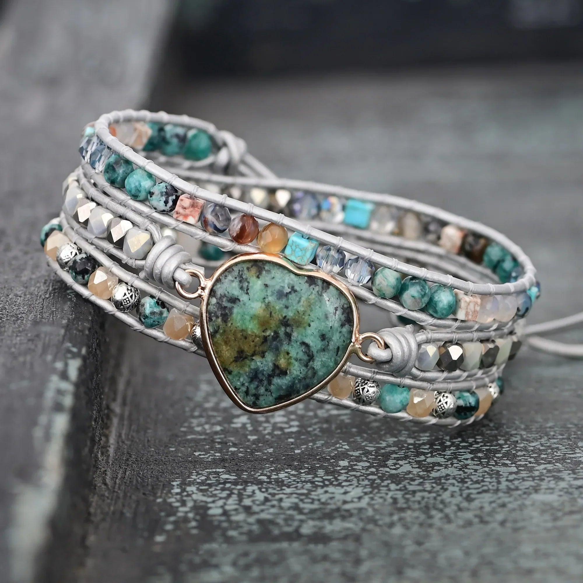 Armband "Lagen der Harmonie" mit Edelsteinen