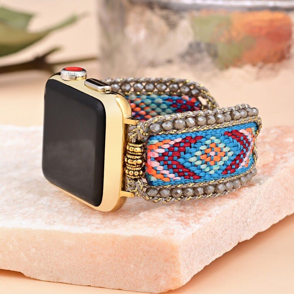 Apple Watch Armband "Ethereal Serenity" aus Edelsteinen