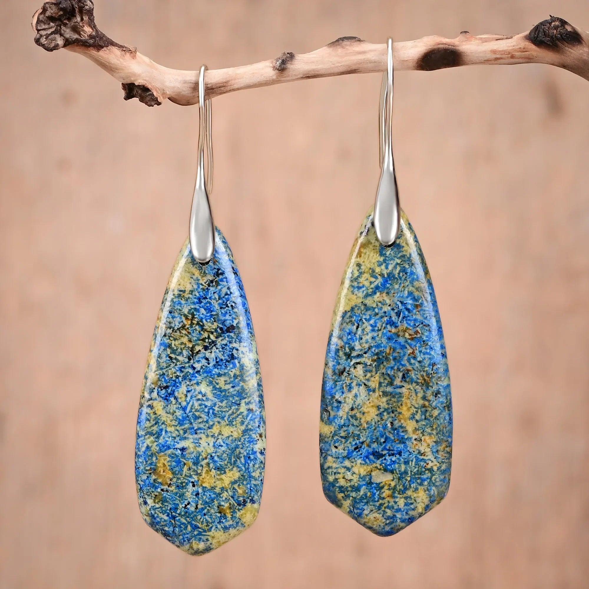 Ohrringe "Ozeanische Opulenz" mit Blue Spot