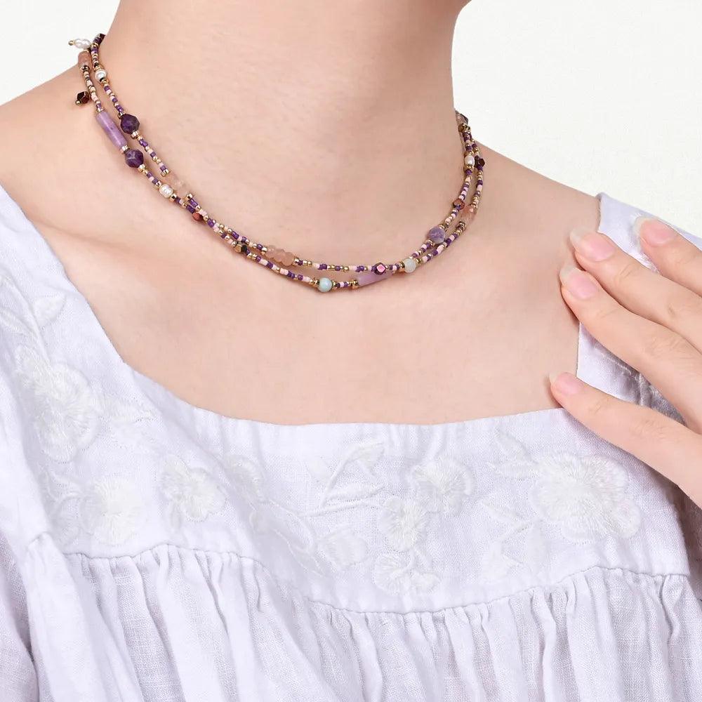 Lila Reinheit Halskette mit Amethyst