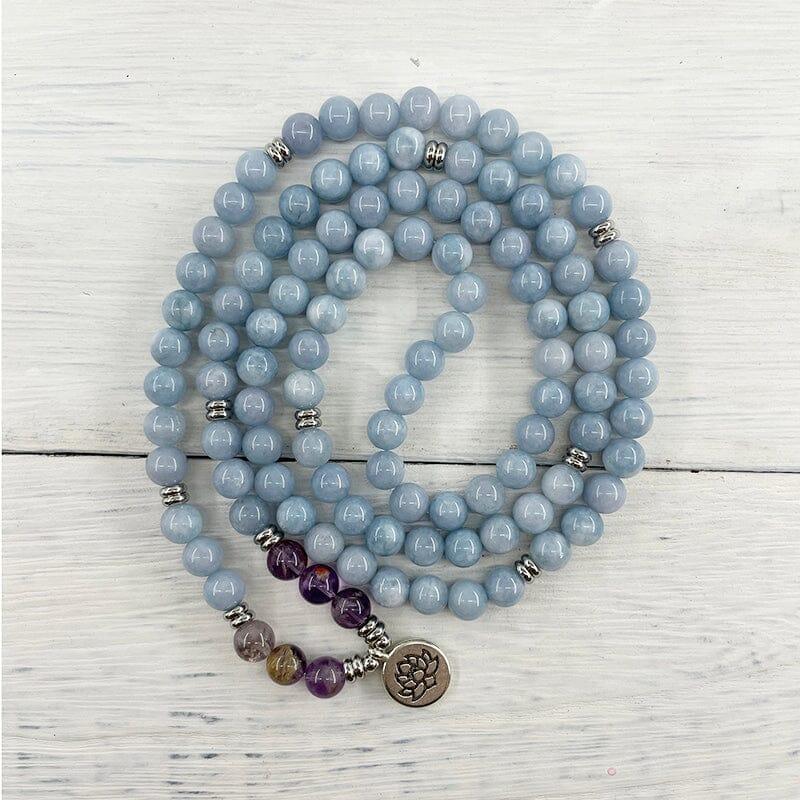 Kraftvolle Gelassenheit: Armband mit blauem Calcit und Amethyst
