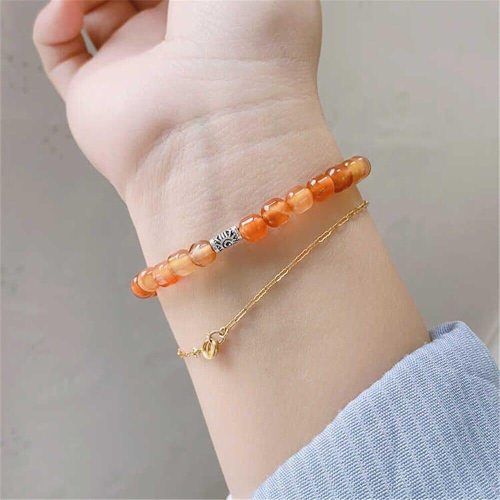 Armband "Rote Radianz" aus rotem Achat