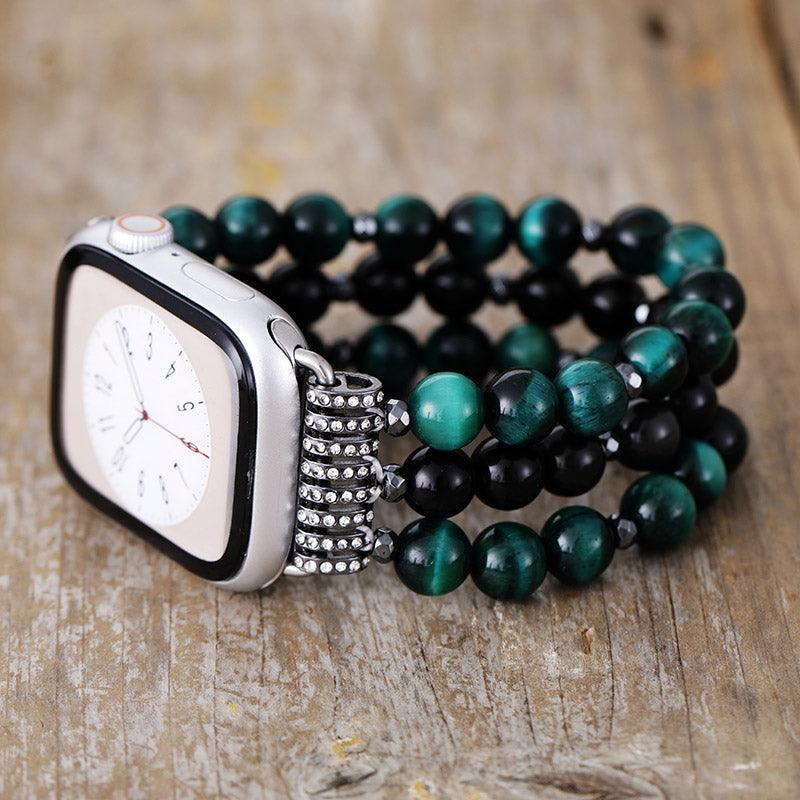 Elementare Harmonie Smartwatch-Armband mit natürlichen Edelsteinen