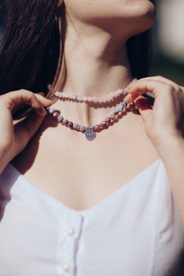 Selbst-Regenerations-Mala mit Lotus-Anhänger