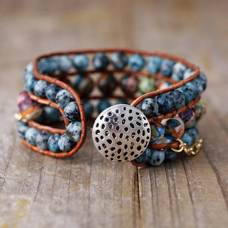 Boho Gelassenheit Armband mit Jaspis