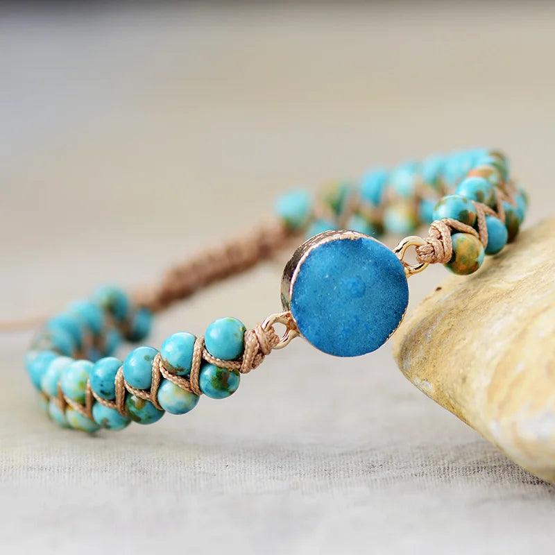 Armband mit Türkis und Prehnit "Ruhige Oase"