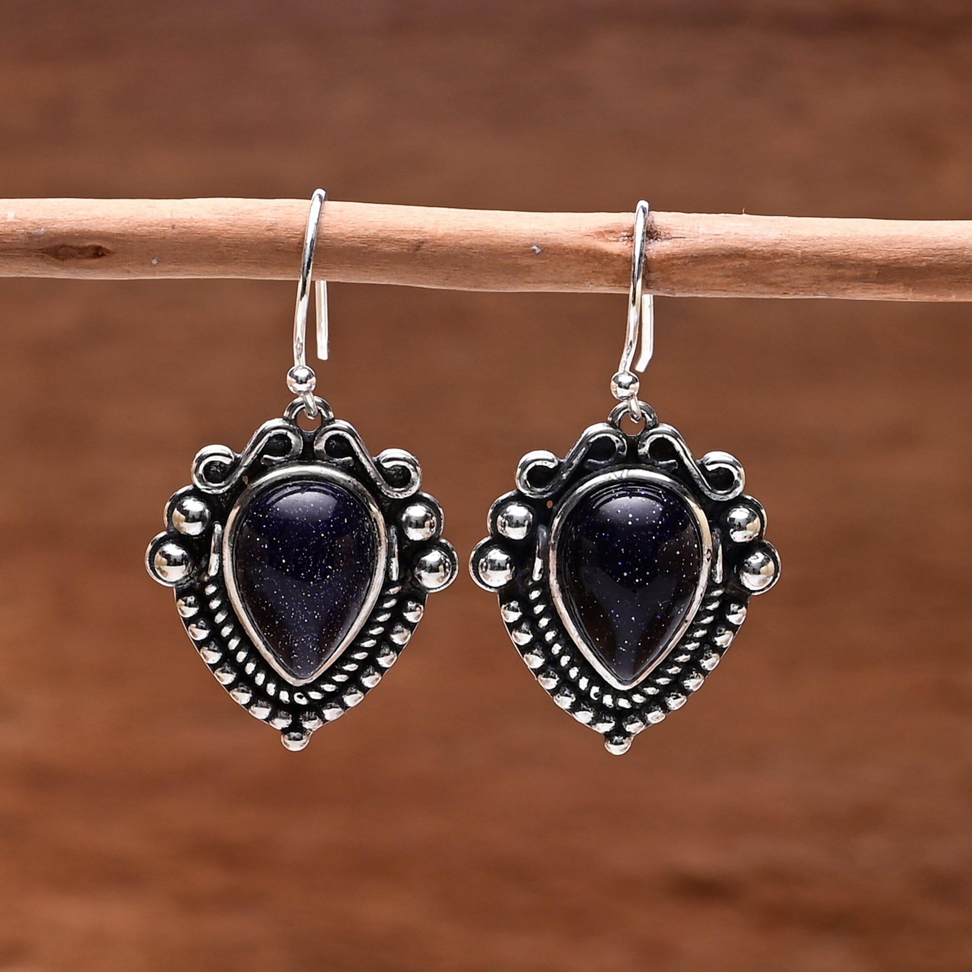 Ohrringe "Kamira - Elegant" mit blauem Sandstein