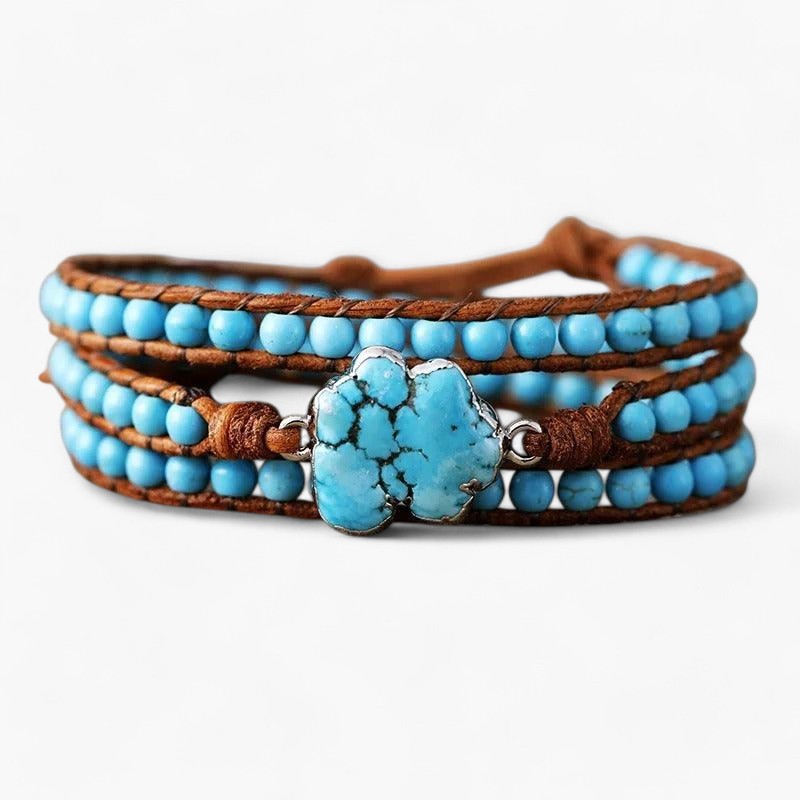 Ozeanbrise Türkis Wickelarmband