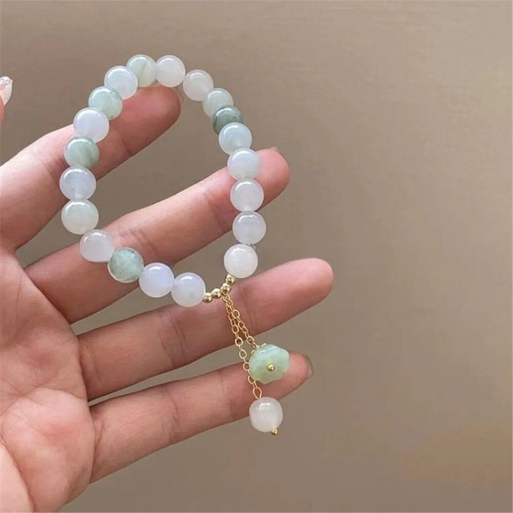 Natürliches Edelsteinarmband "Smaragdblüte"