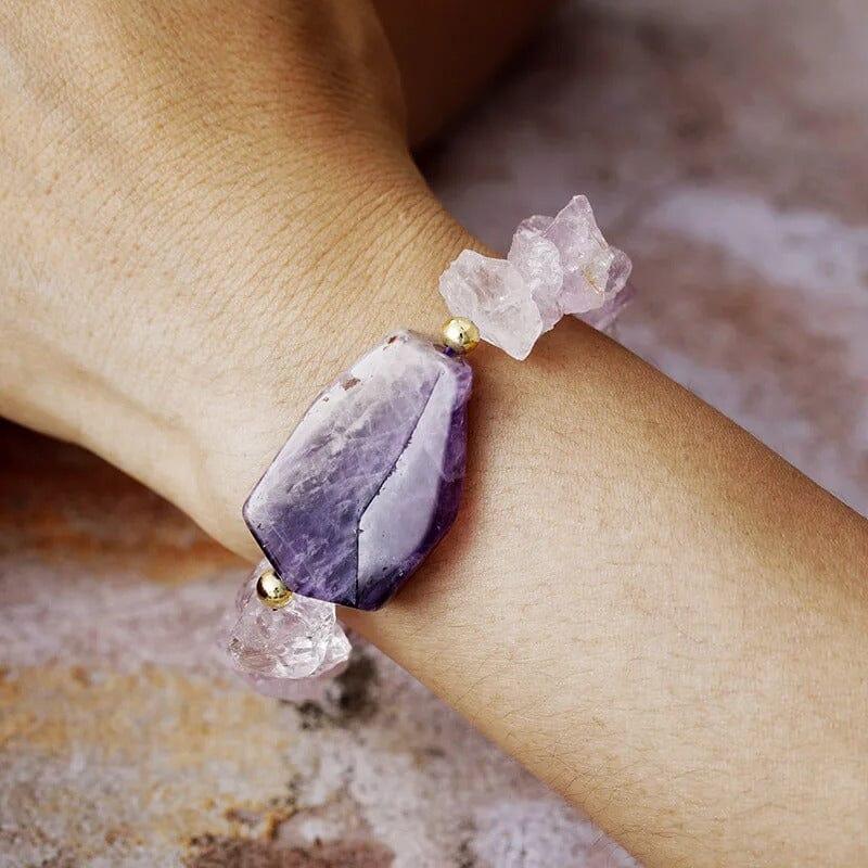 Quarz und Amethyst Armband "Verwunschenes"