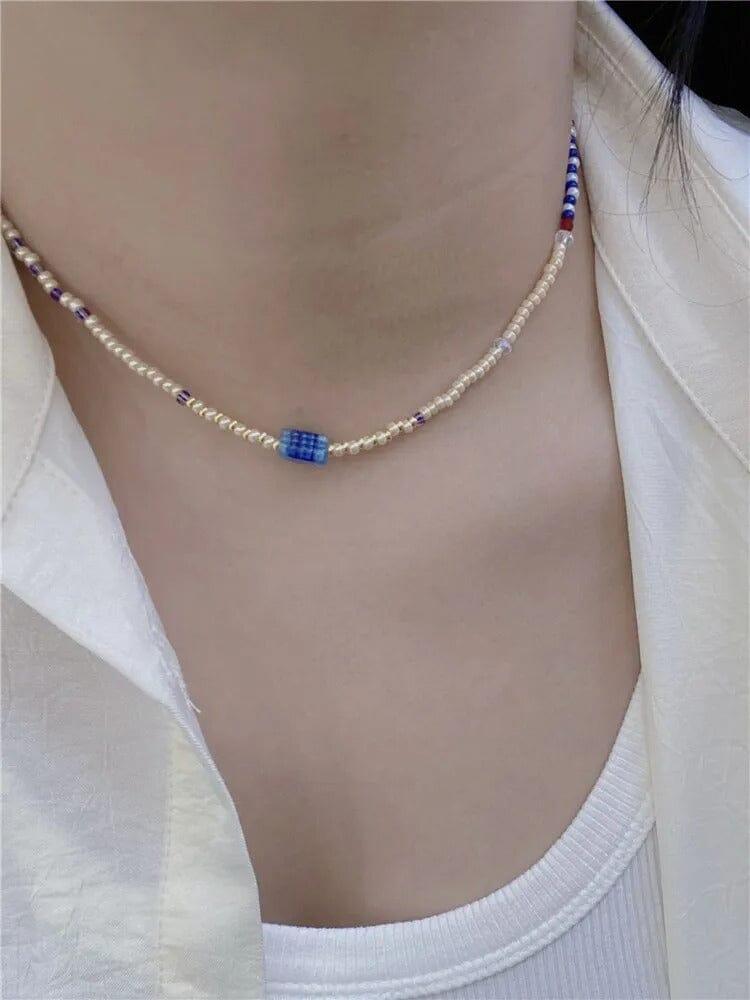 Sonnenbeschienene Gelassenheit Halskette mit Edelsteinen