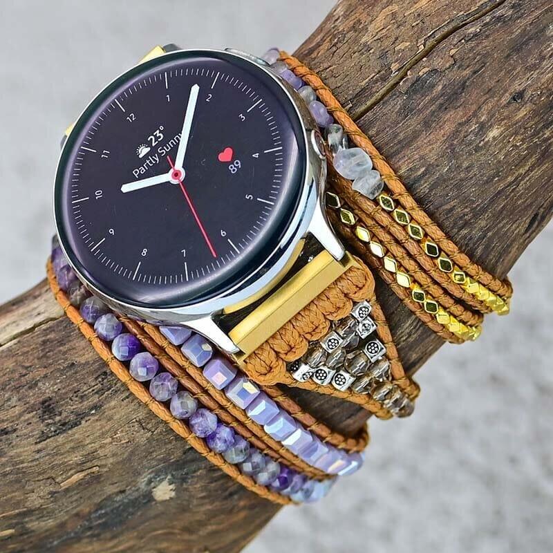 Kostbares Band für die Samsung Watch mit Amethyst