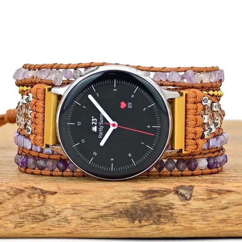 Kostbares Band für die Samsung Watch mit Amethyst