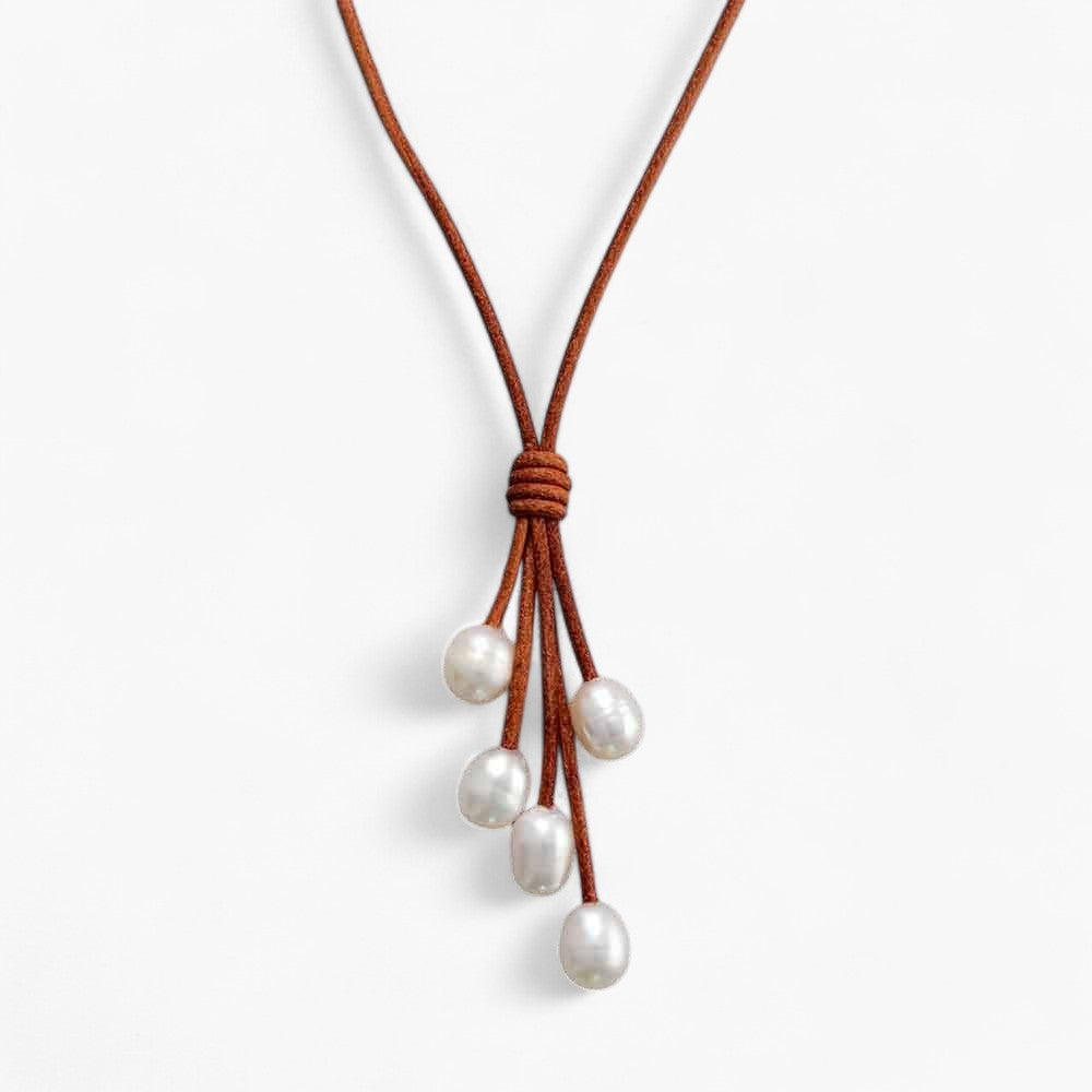 Minimalistische Kette Reine Perlen