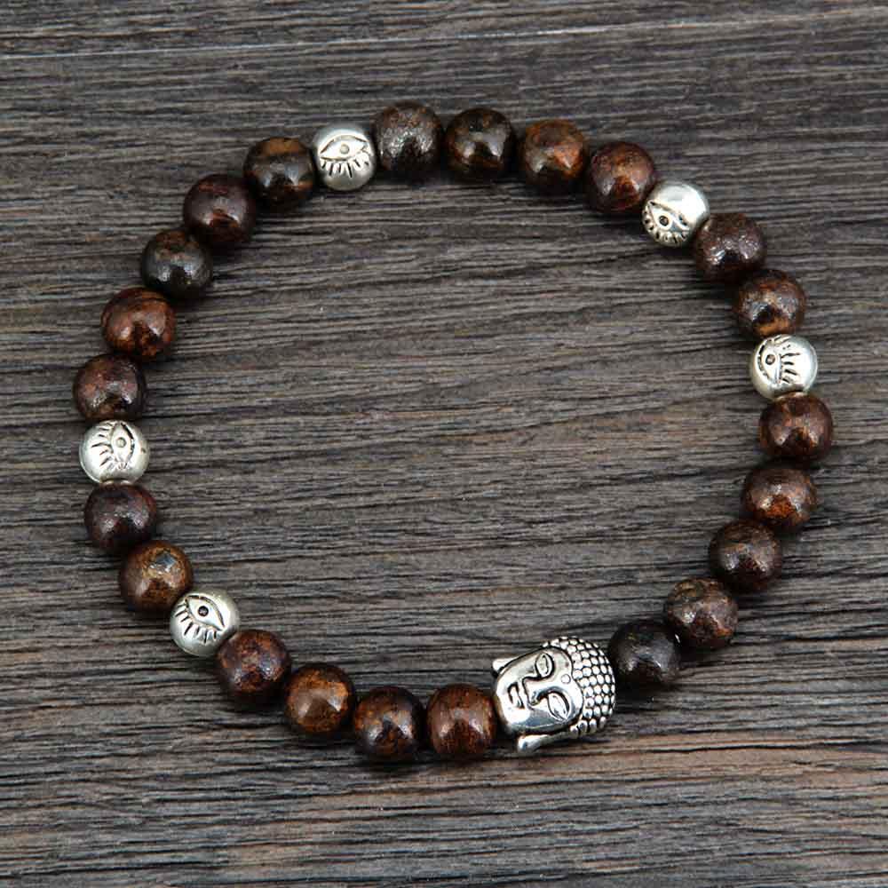 Armband "Bronzit-Buddha"