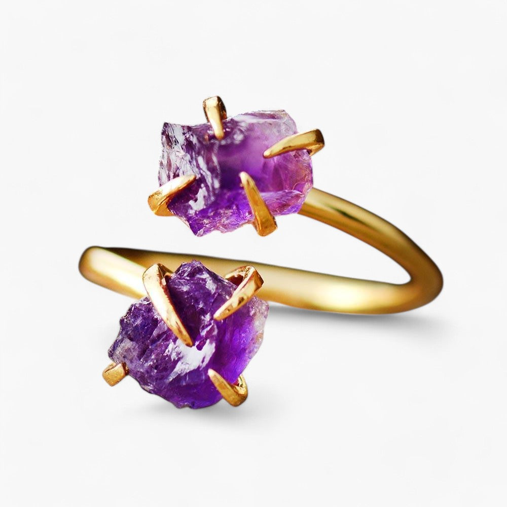 Luxuriöser Rohstein-Umarmungsring