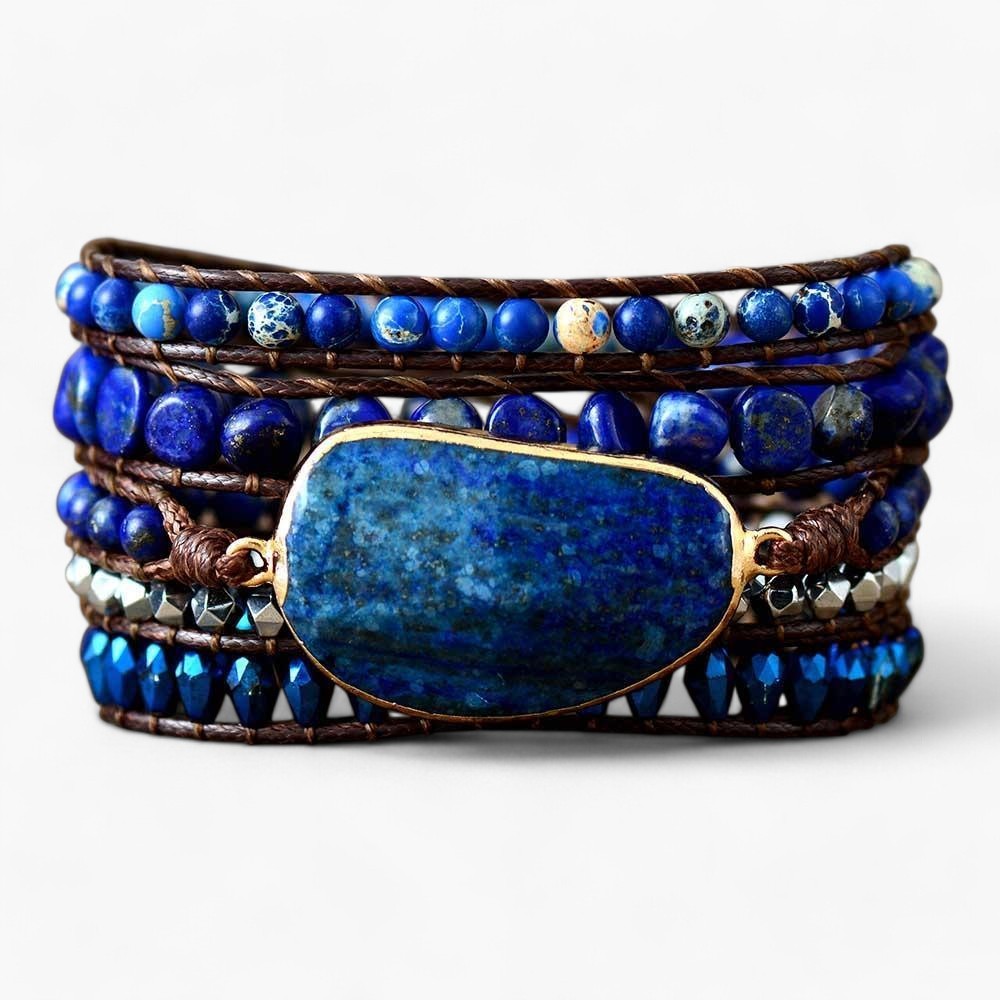 Tiefblauer Nachthimmel Lapislazuli Armband