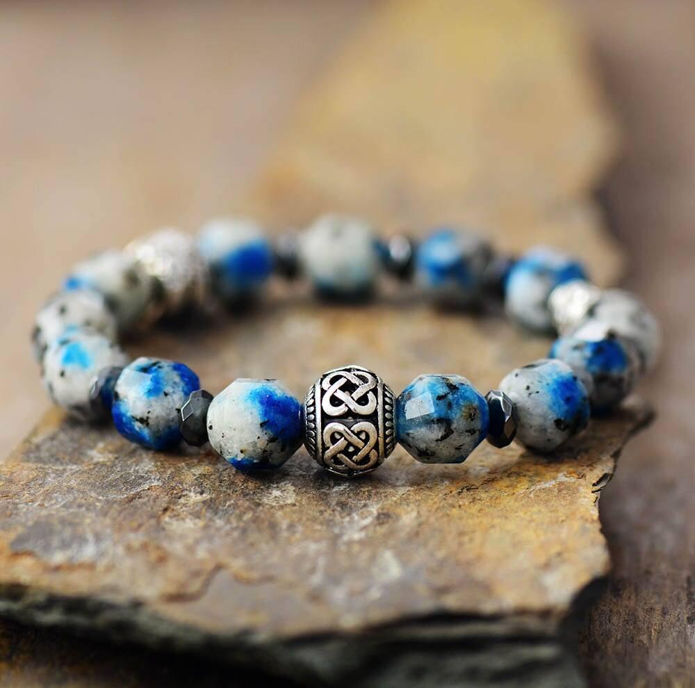 Spirituell Beruhigendes Blaues Jaspis Armband