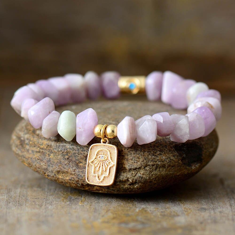 Edelstein-Armband "Schützender Hamsa-Anhänger"