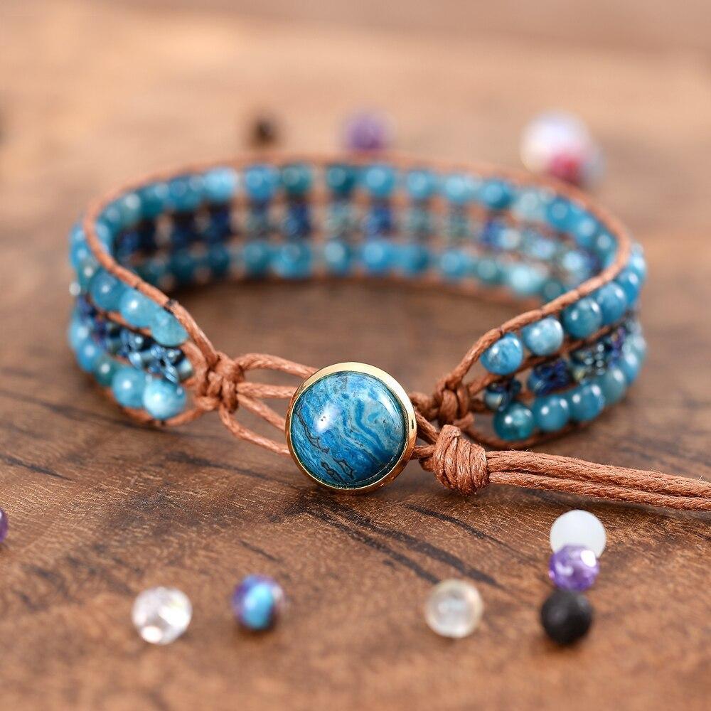Achat-Armband "Blaues Schmetterlings"