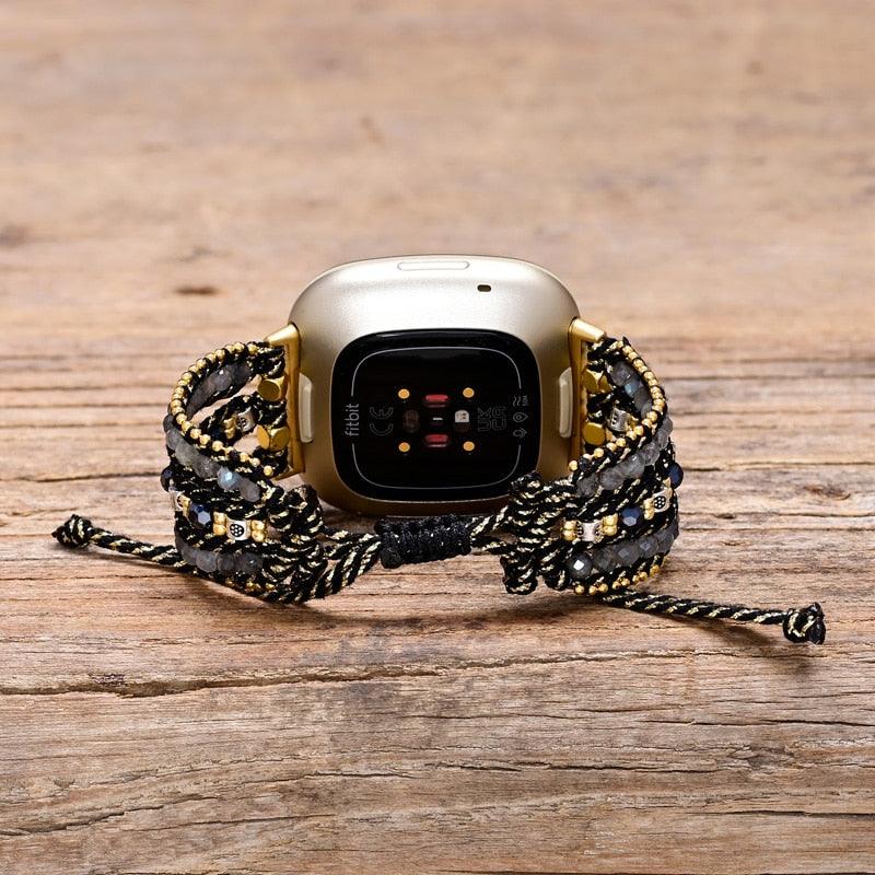 Labradorit Fitbit Uhrenarmband mit ausgeglichenen Segen
