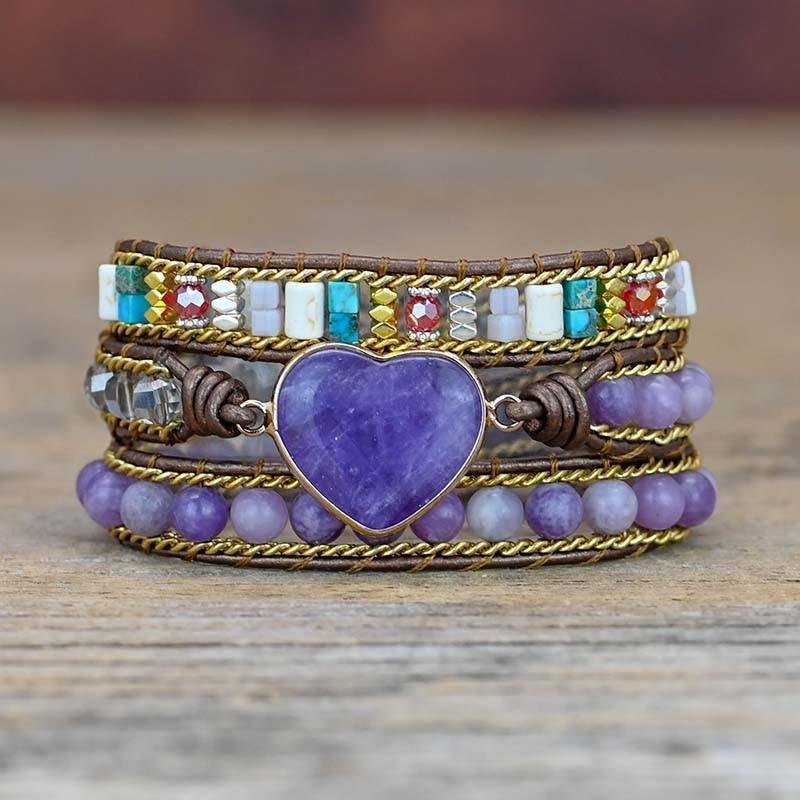 Wickelarmband "Beruhigender Amethyst"