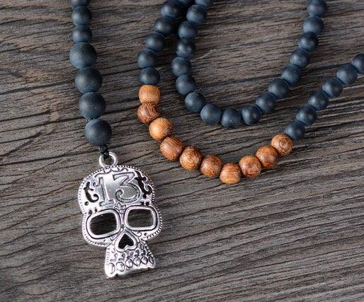 Halskette "Mutig Ausgewogen" aus mattschwarzem Onyx