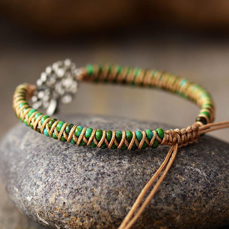 Spirituelles Flechtarmband "Lebensbaum"