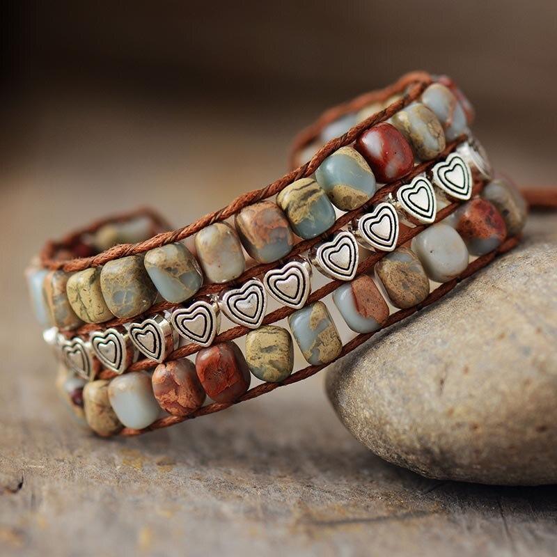 Jaspis Heilmanschetten-Armband "Irdisch"