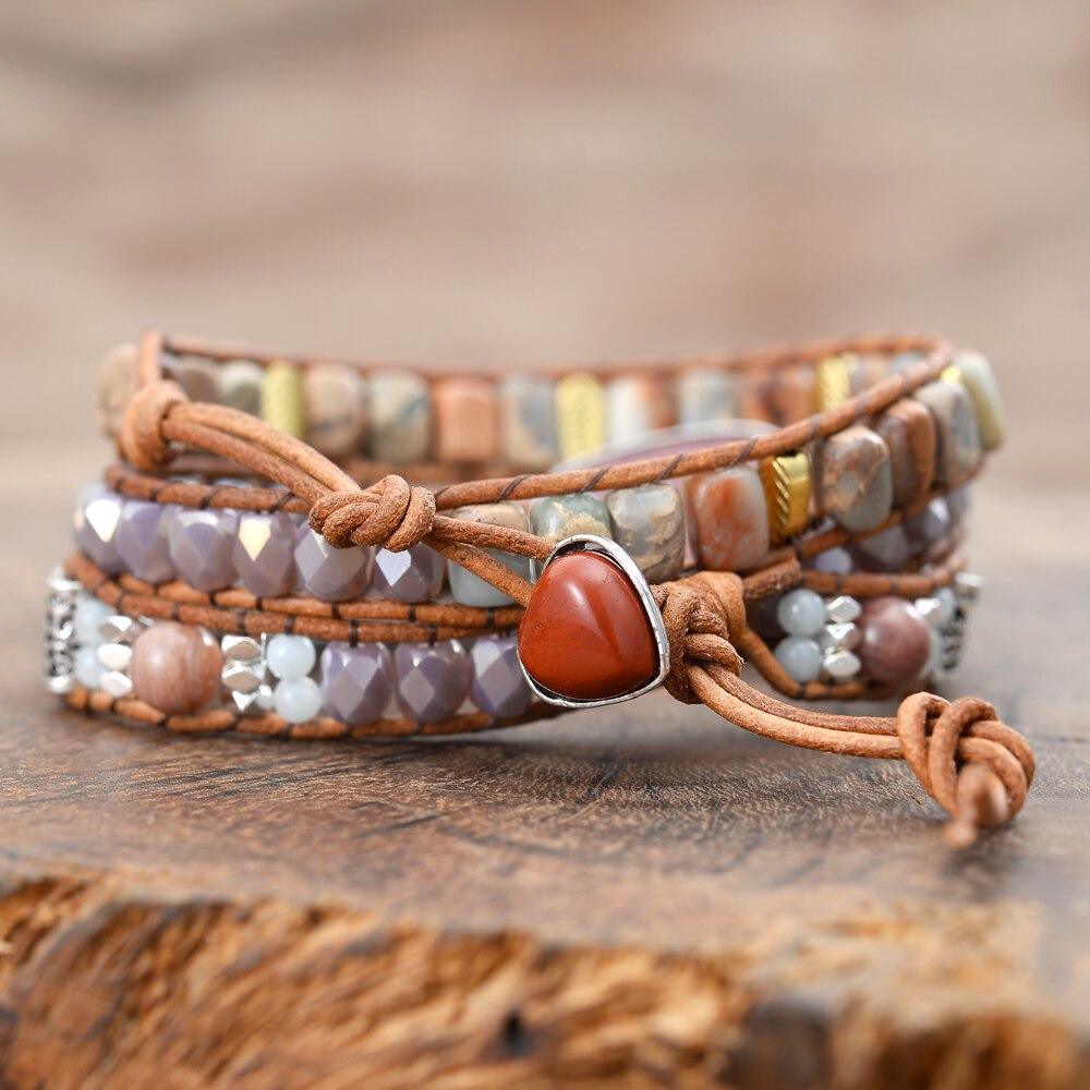 Rhodochrosit Wickelarmband "Baum des Lebens"
