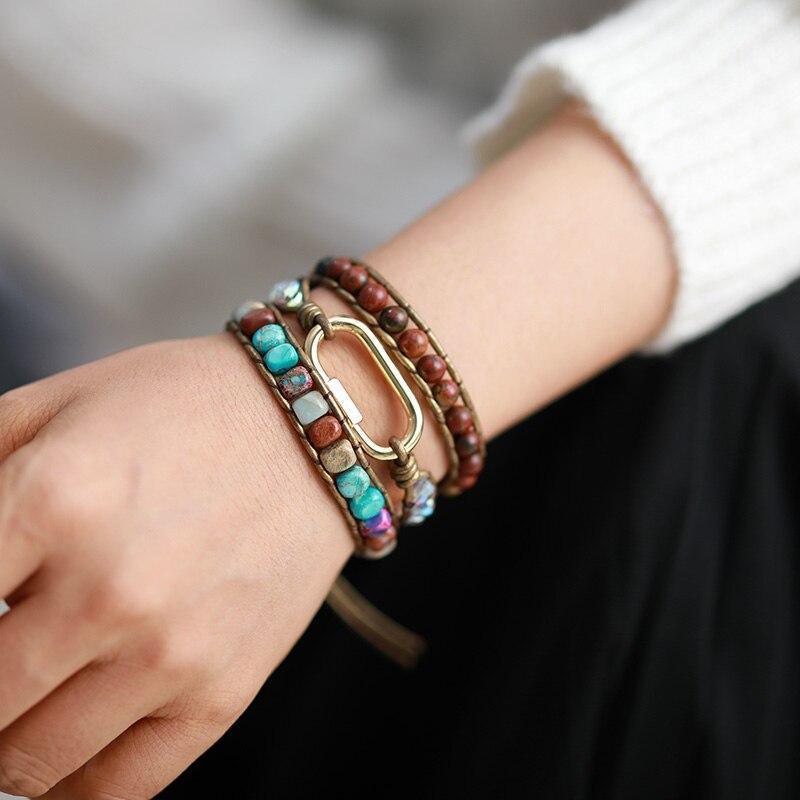 Geflochtenes Jaspis Armband "Sanfter Glanz"
