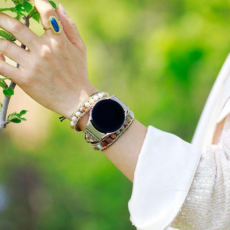 Samsung Galaxy Smart Watch IV Uhrenarmband "Emotionale & Komfort Balance" mit Jaspis