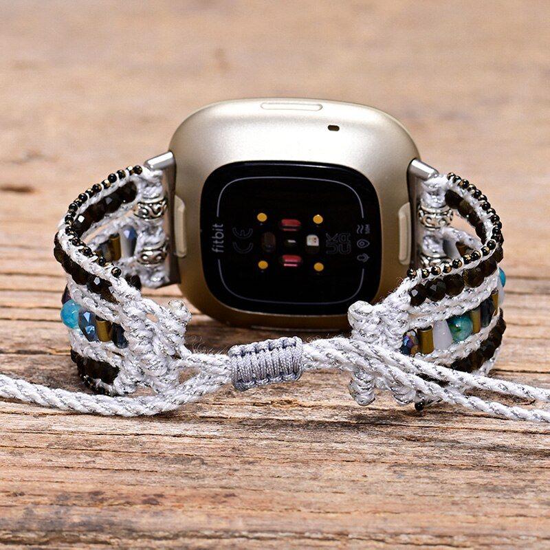 Fitbit Uhrenarmband "Edle Harmonie" aus Goldobsidian & Hämatit