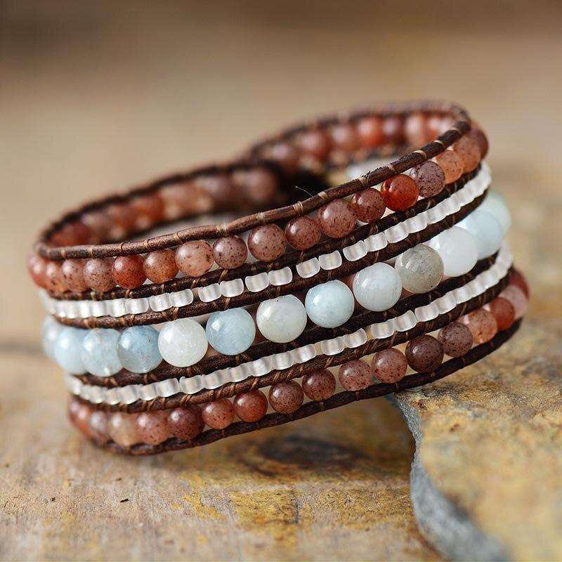 Lederarmband "Bohemian Jaspis"