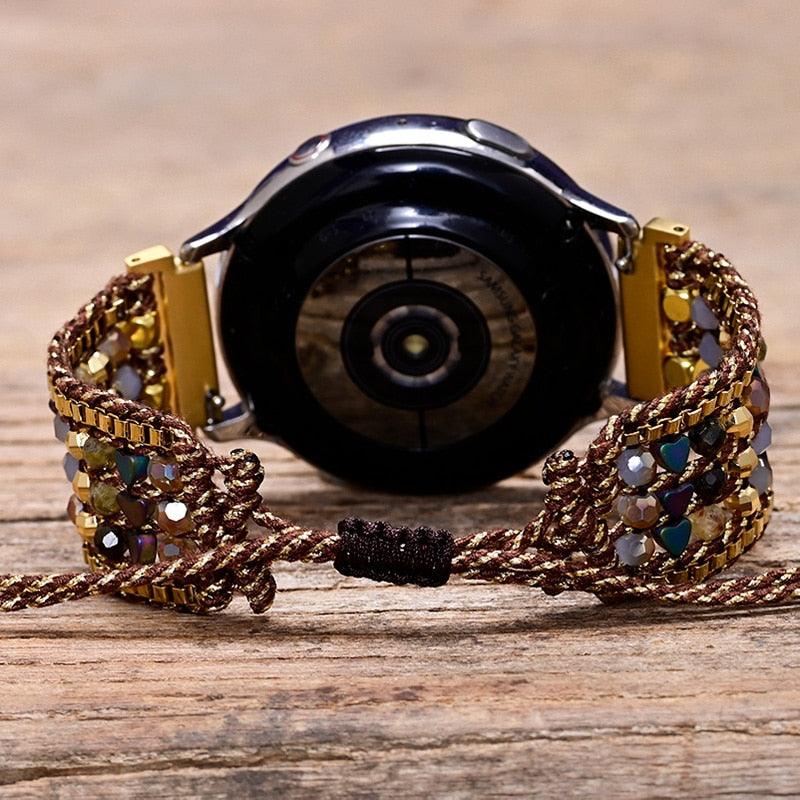 Samsung Uhrenarmband "Üppige Liebe" mit grünem Granat & Hämatit