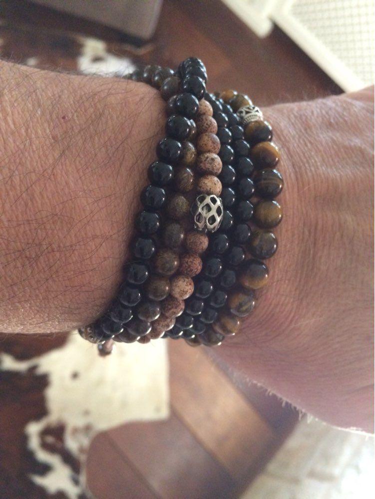 Armband "Bronzit-Buddha"