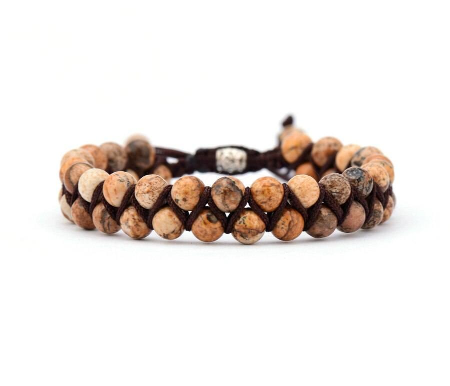 Böhmisches Stein Armband "Geflochten"