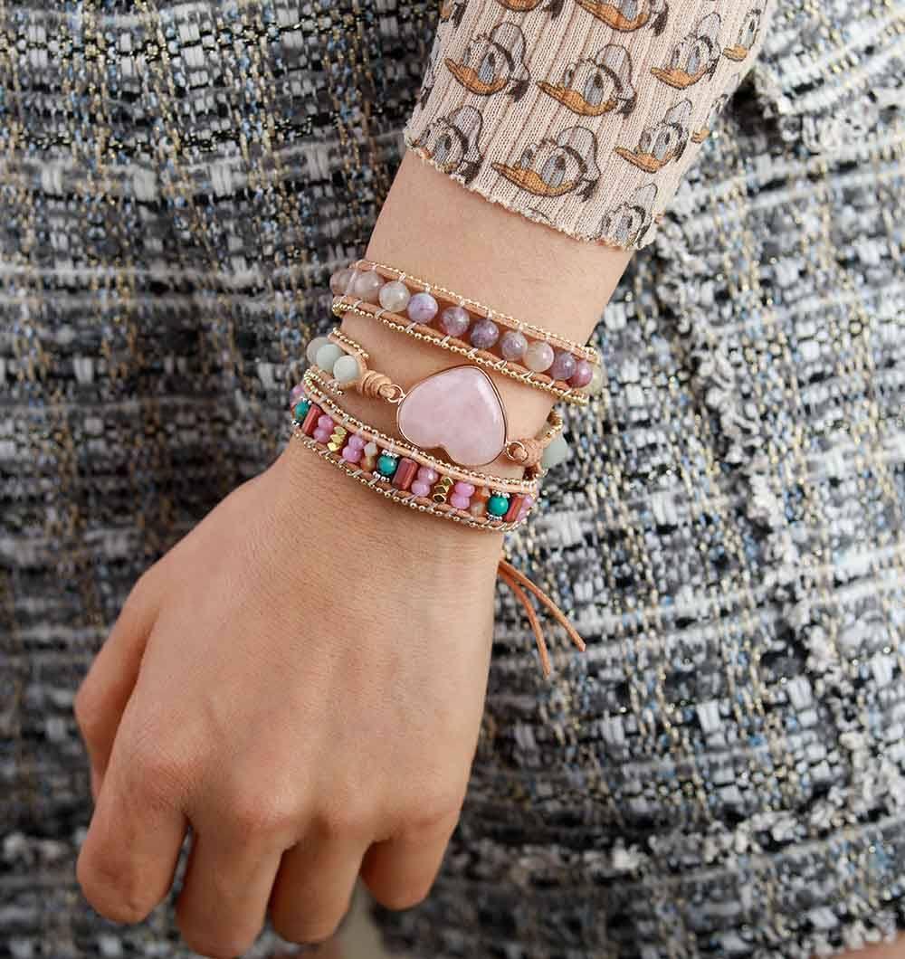 Wickelarmband "Romantisches Herz"