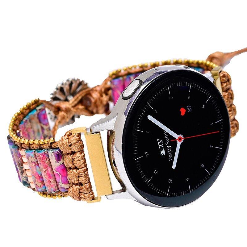 Samsung-Uhrenarmband "Göttin Des Sonnenuntergangs" mit Kaiser- & Jaspissteinen