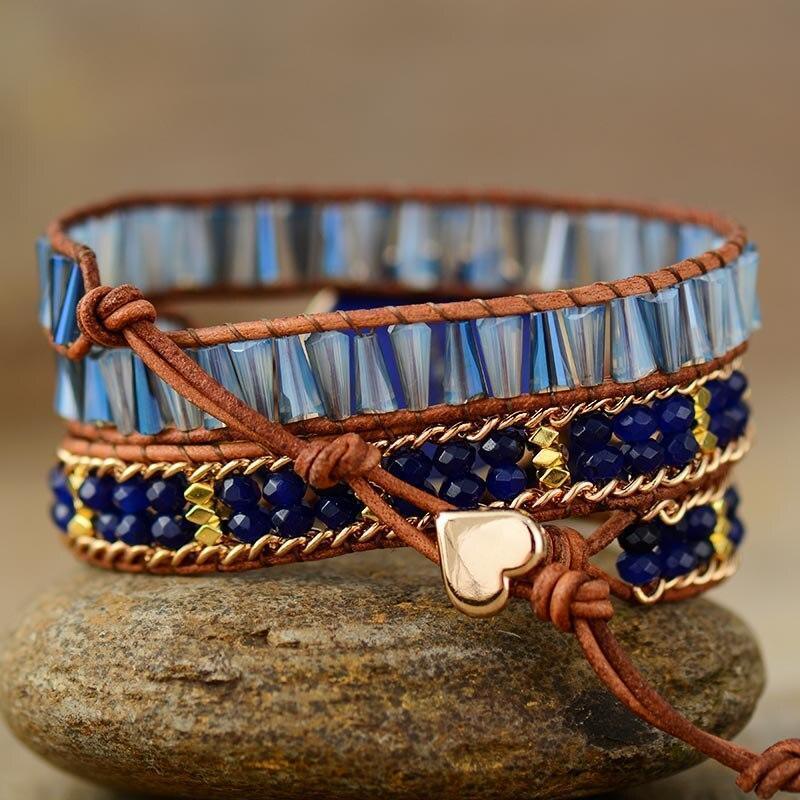 Lapislazuli Wickelarmband "Baum des Lebens"