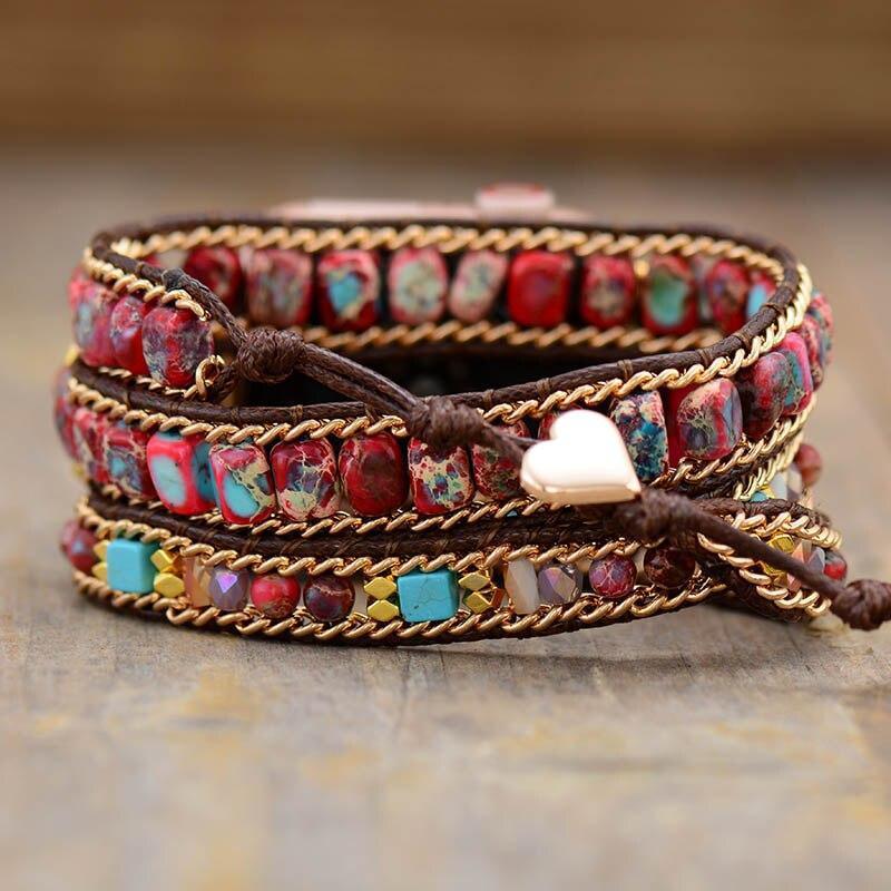 Apple Watch-Uhrenarmband "Roter Kaiserlicher Jaspis Edelstein"