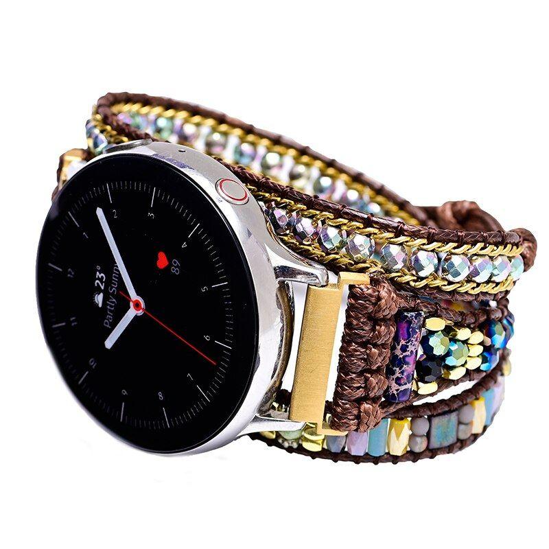 Samsung Uhrenarmband "Ewig" aus Hämatit & Achat